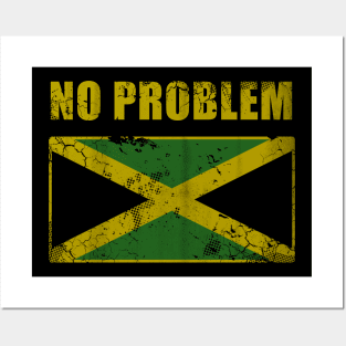 Vintage Jamaica No Problem Jamaican Flag Posters and Art